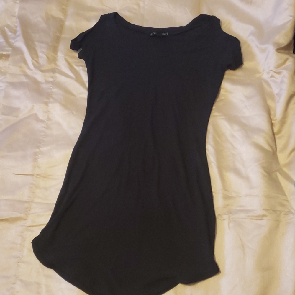 cold shoulder tshirt dress